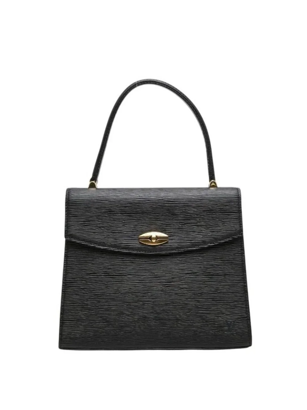 Louis Vuitton Epi Malesherbes Handbag Noir Black Leather